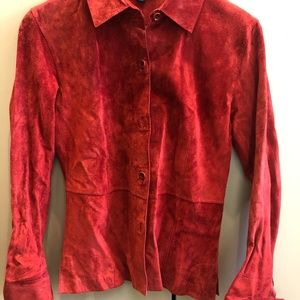 Suede red shirt